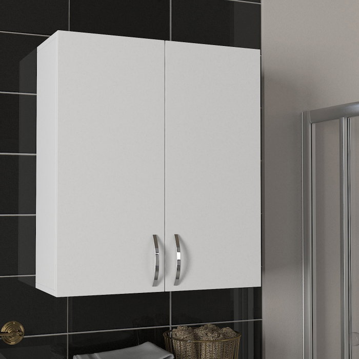 Hanah Home Mueble de Baño Blanco 70x80x27.1 cm con Almacenamiento Funcional y Diseño Moderno